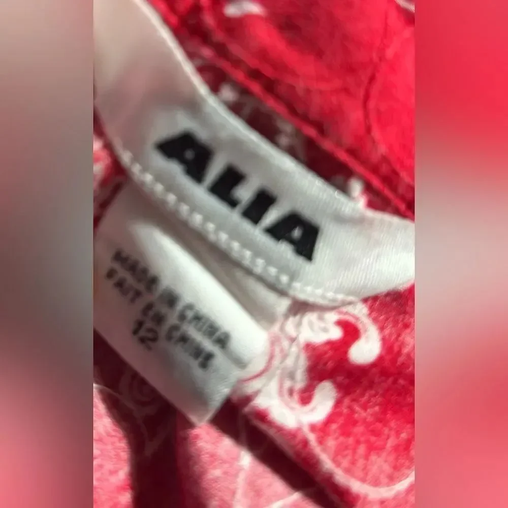 Alia Red Bandana-Style Button Shirt EPC
